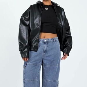 Lioness NWOT Kenny Bomber Jet Black.